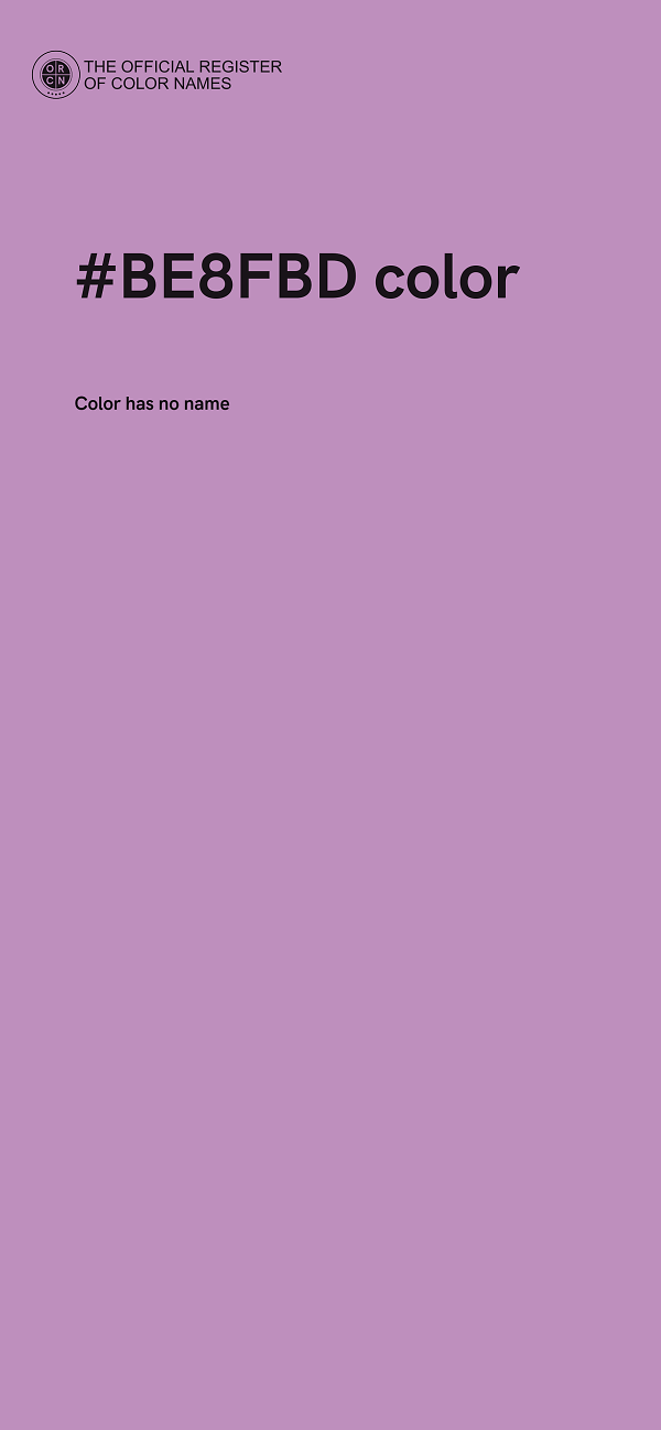 #BE8FBD color image