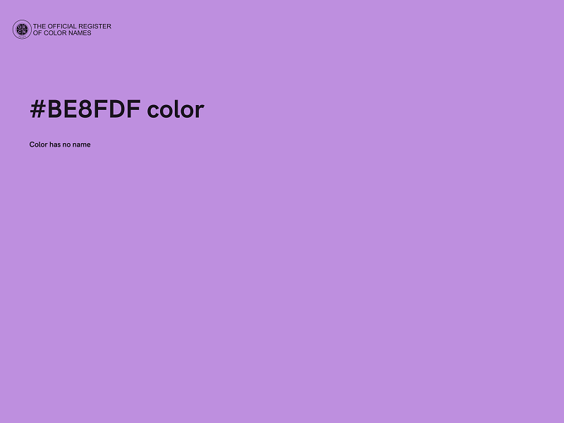 #BE8FDF color image