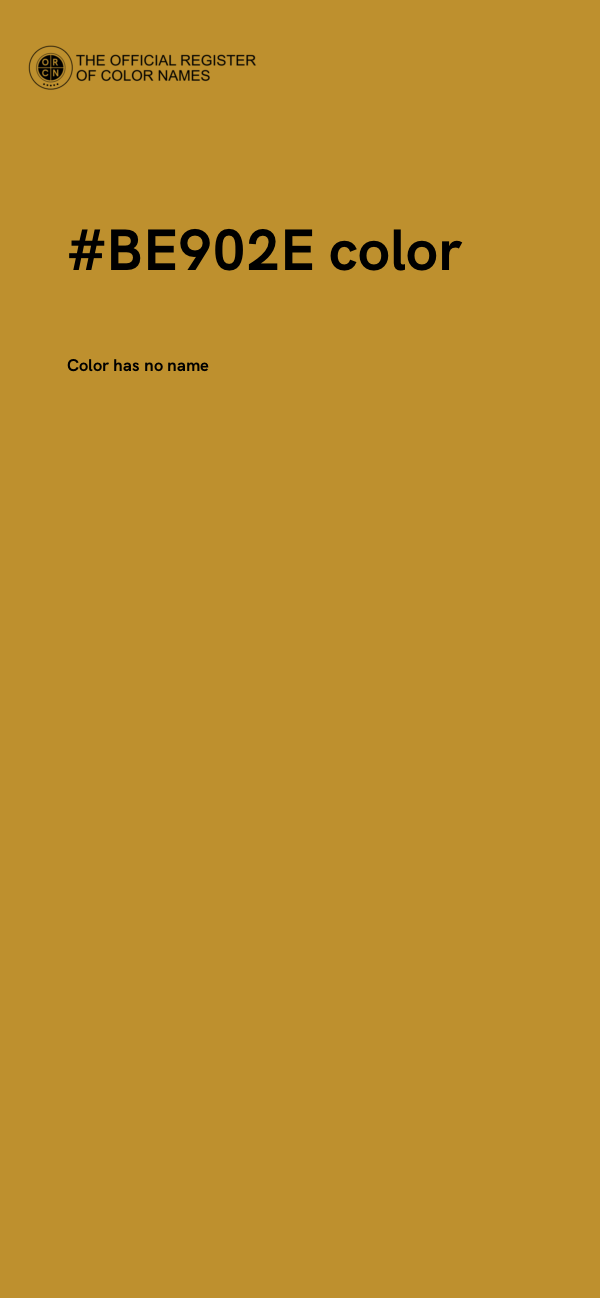 #BE902E color image