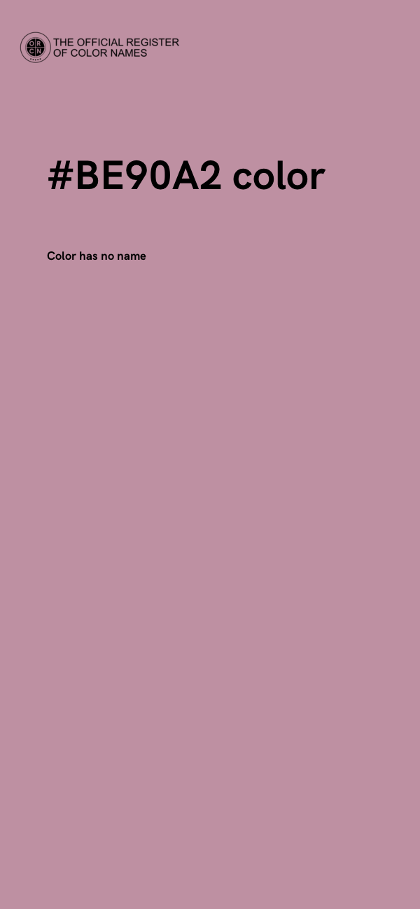 #BE90A2 color image