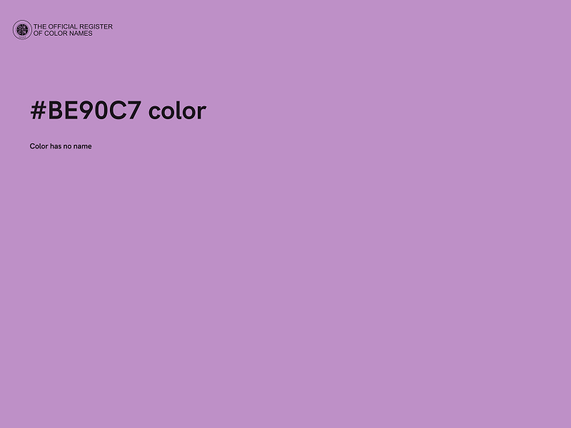 #BE90C7 color image
