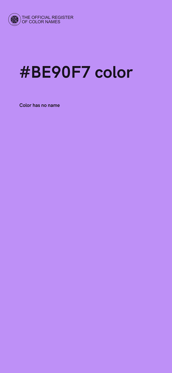 #BE90F7 color image