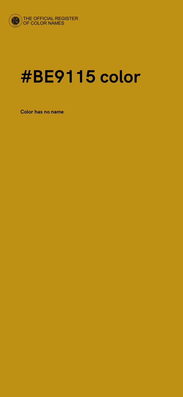 #BE9115 color image