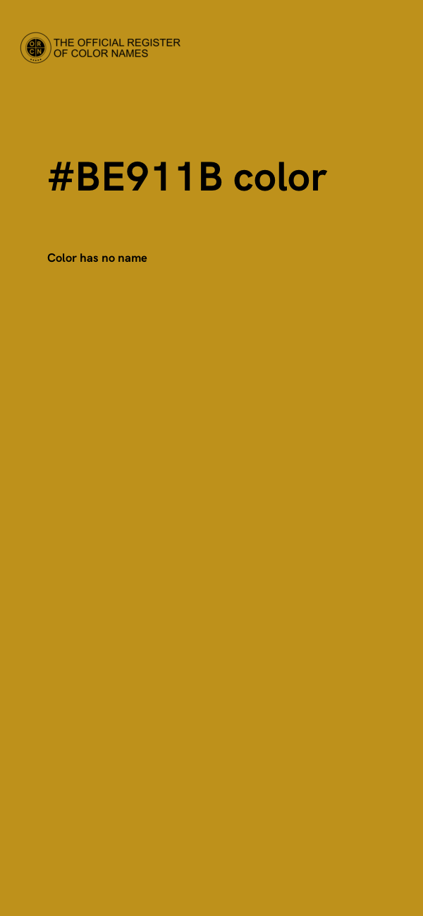#BE911B color image