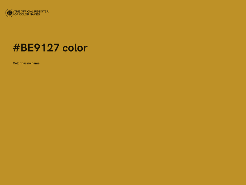 #BE9127 color image