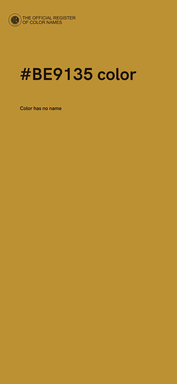 #BE9135 color image