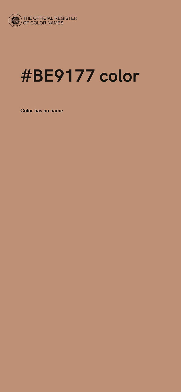 #BE9177 color image