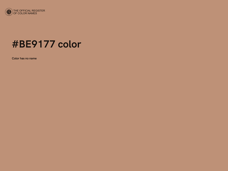 #BE9177 color image