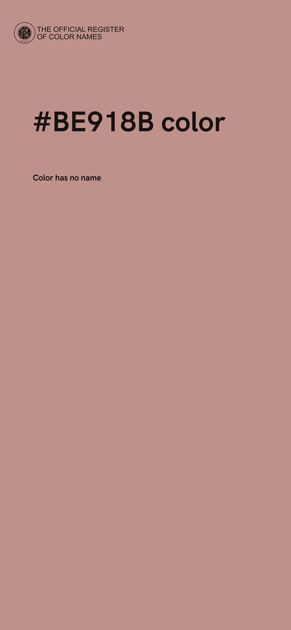#BE918B color image