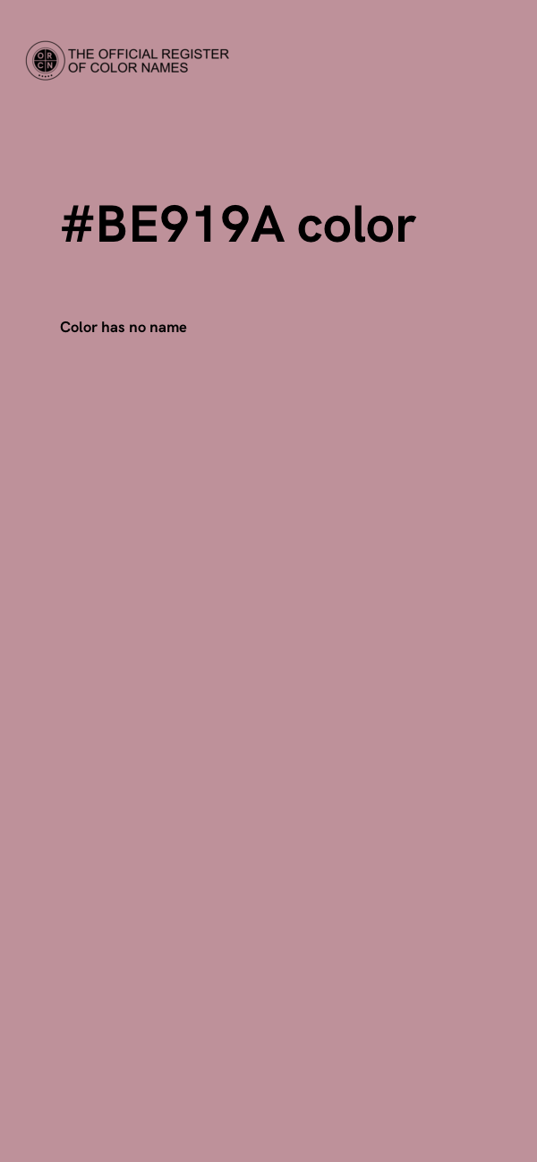 #BE919A color image