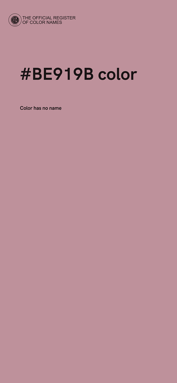 #BE919B color image