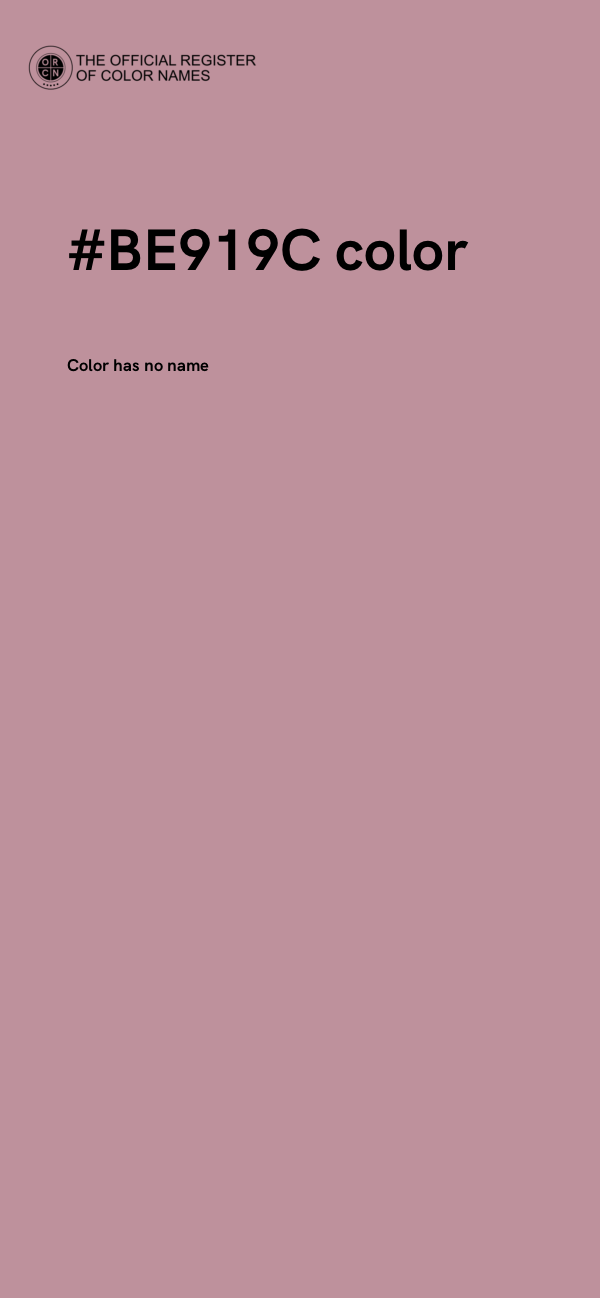 #BE919C color image