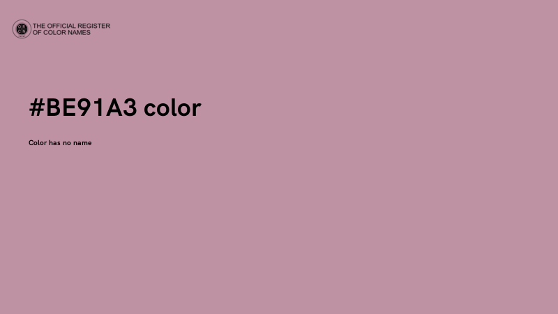 #BE91A3 color image