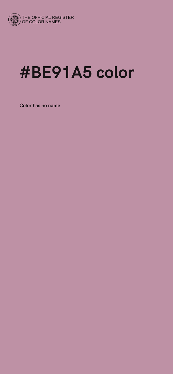 #BE91A5 color image