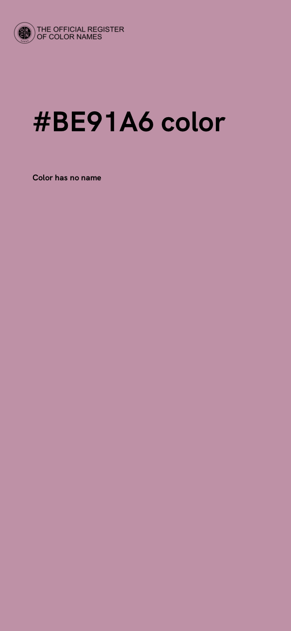 #BE91A6 color image