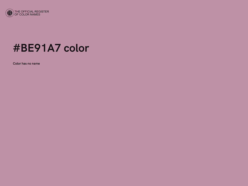 #BE91A7 color image