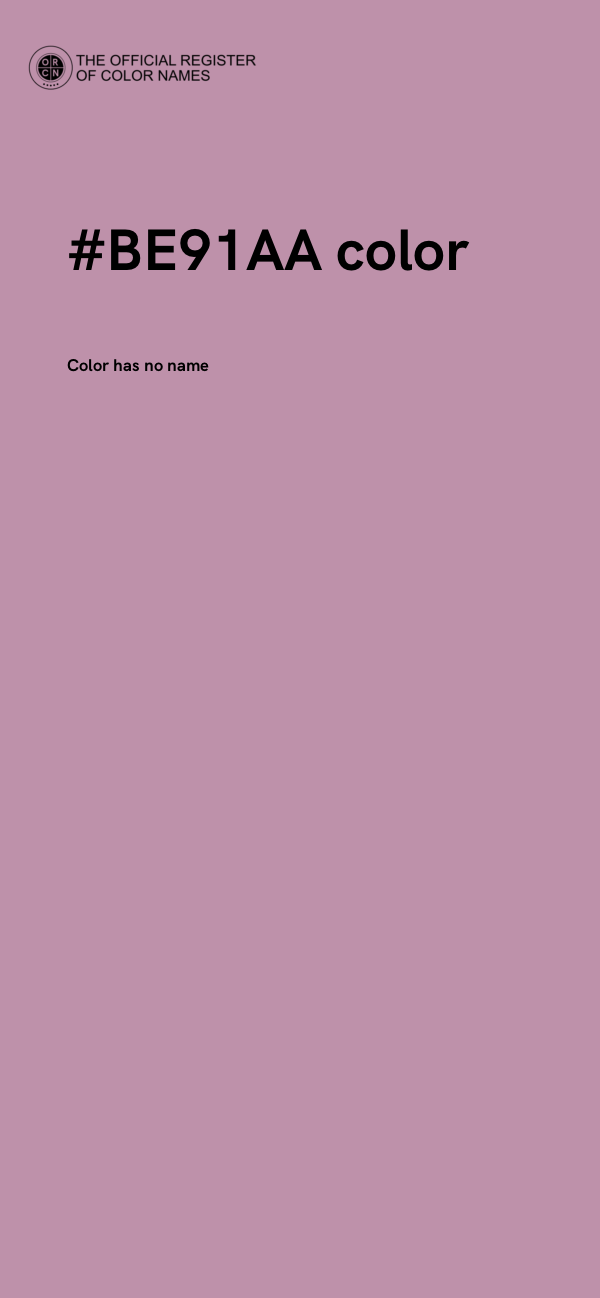 #BE91AA color image