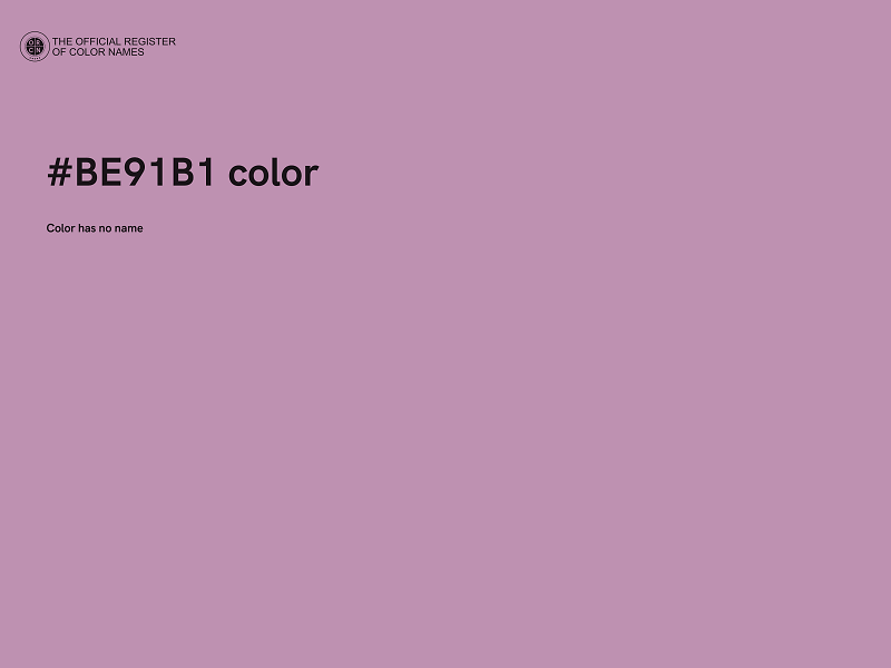 #BE91B1 color image