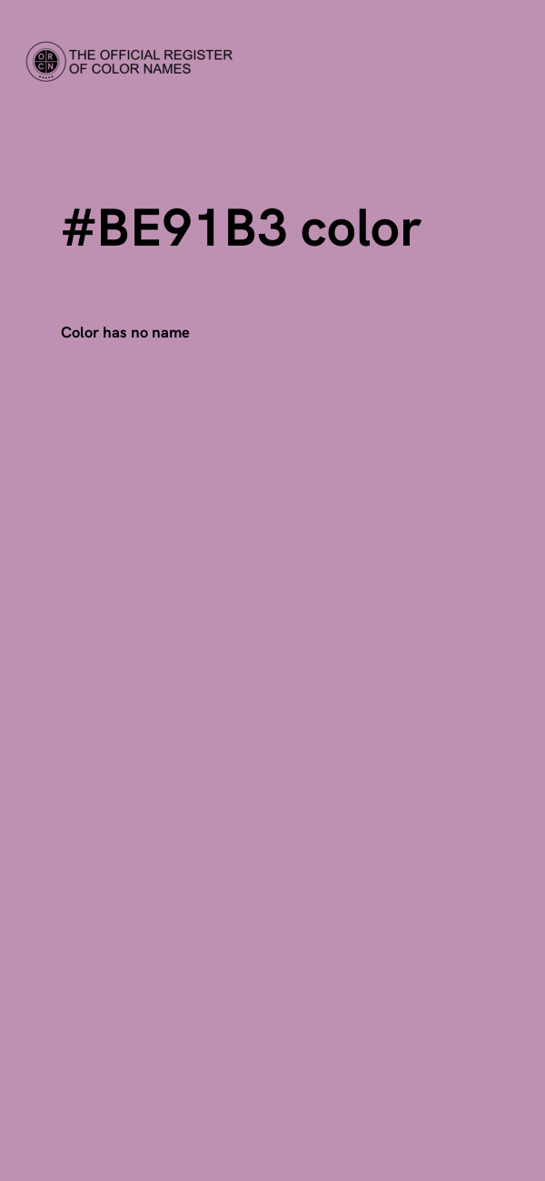#BE91B3 color image