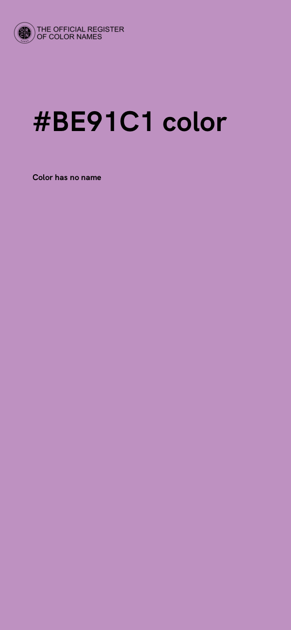 #BE91C1 color image