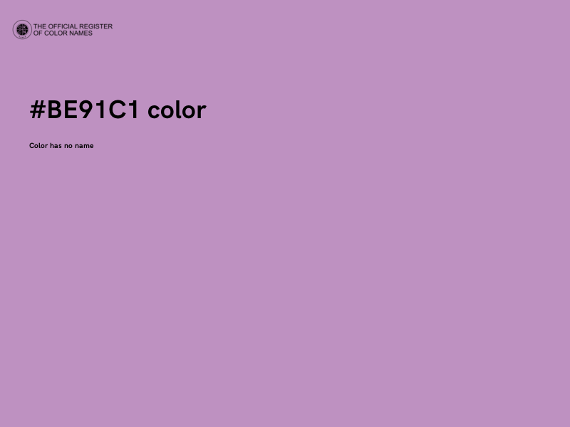 #BE91C1 color image