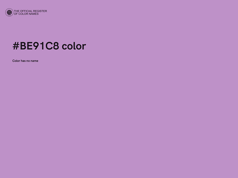 #BE91C8 color image