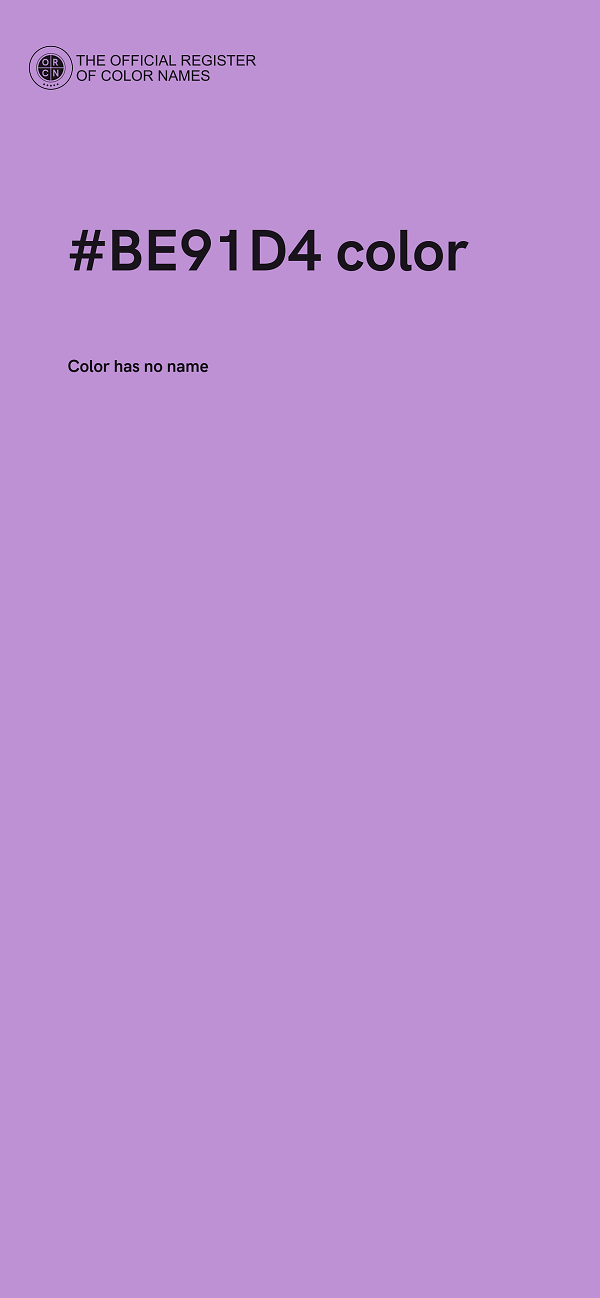 #BE91D4 color image