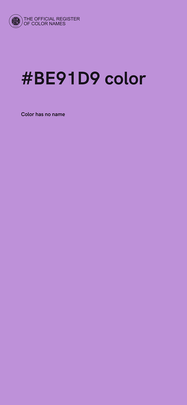 #BE91D9 color image