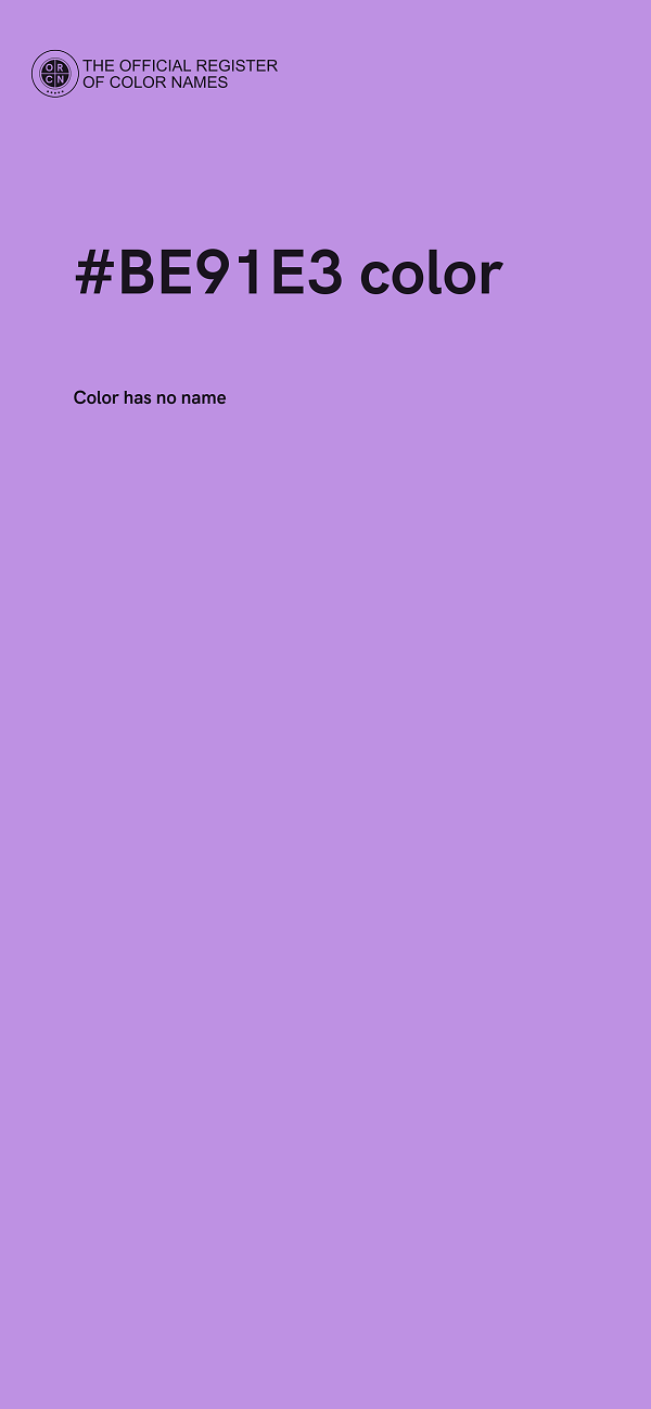 #BE91E3 color image
