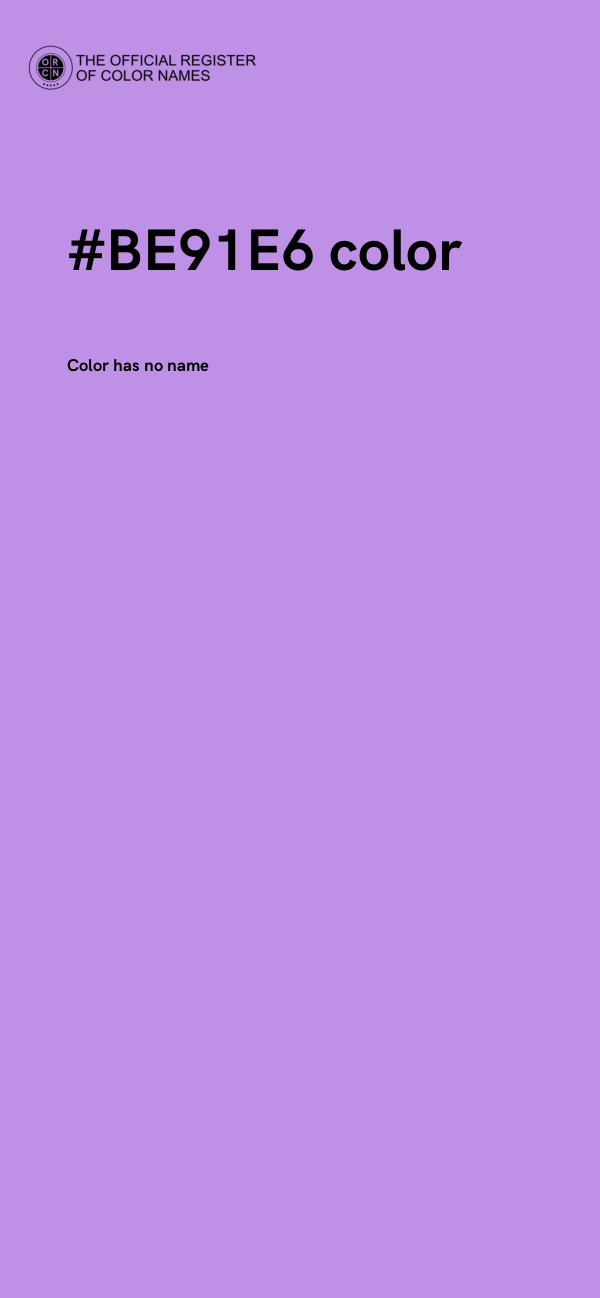 #BE91E6 color image