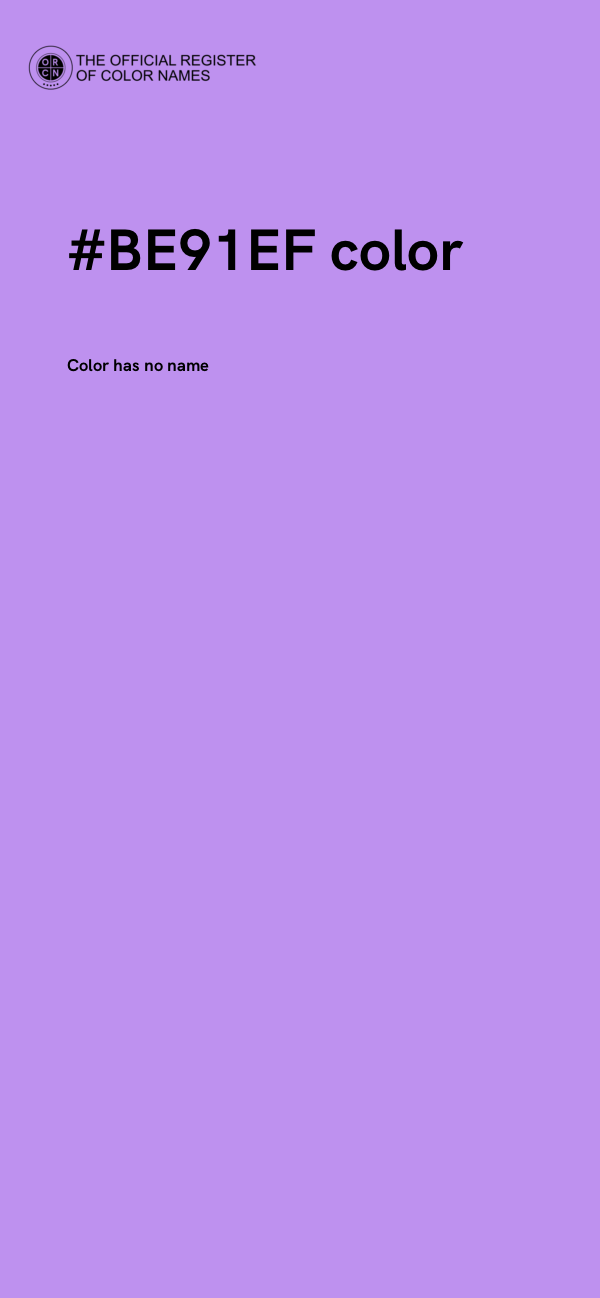 #BE91EF color image