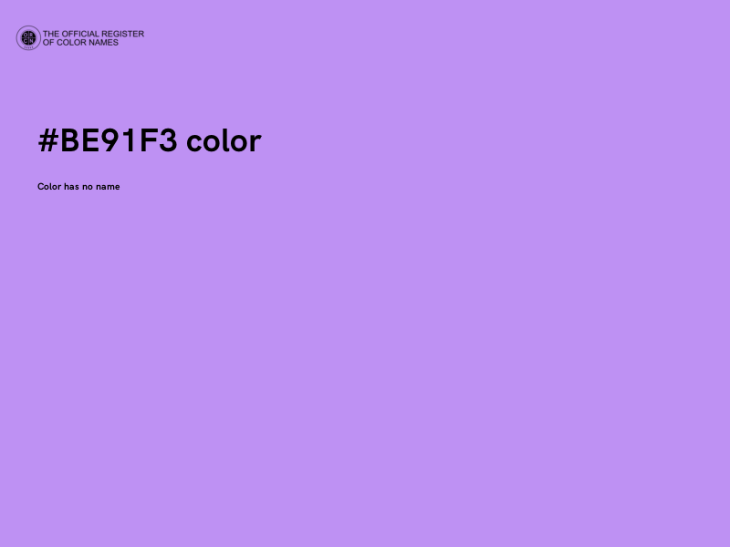#BE91F3 color image