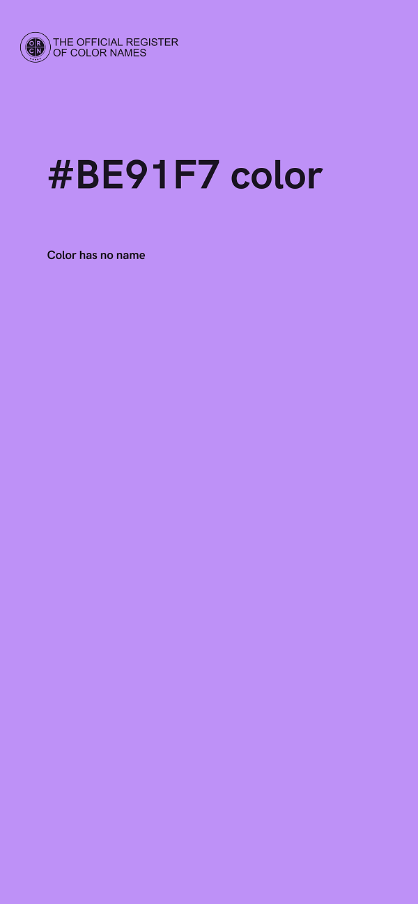 #BE91F7 color image