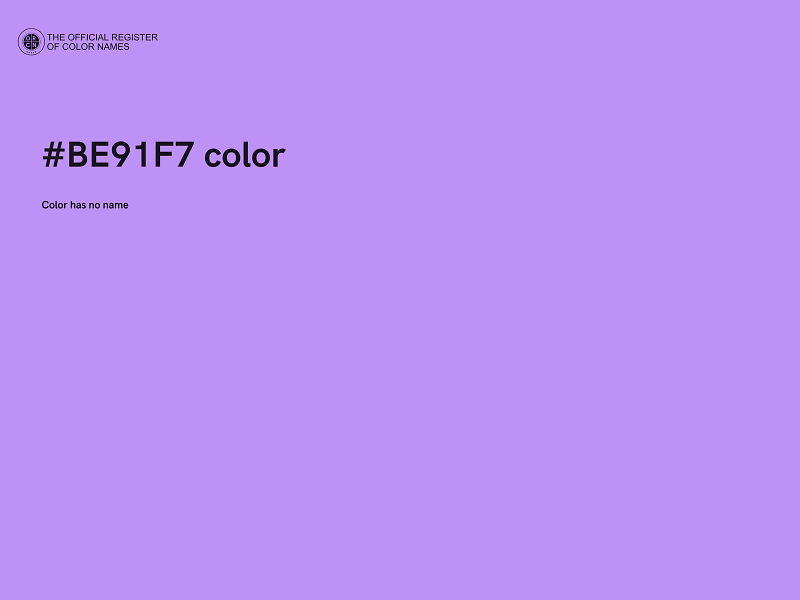 #BE91F7 color image