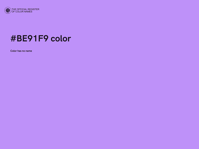 #BE91F9 color image