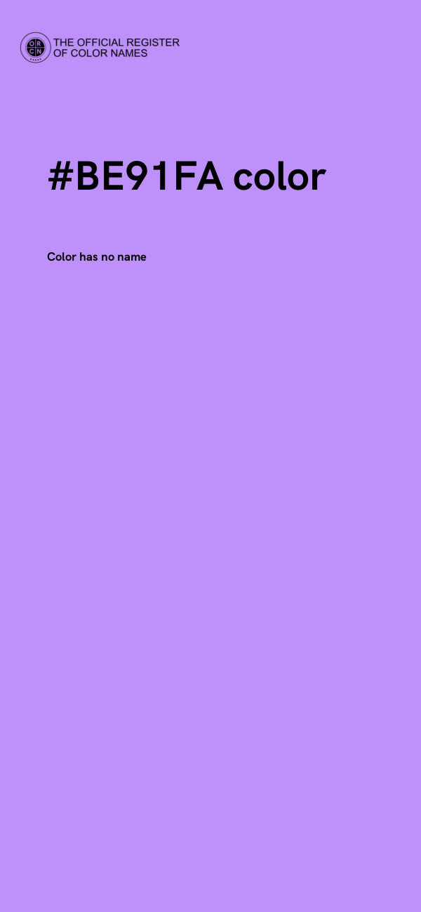 #BE91FA color image
