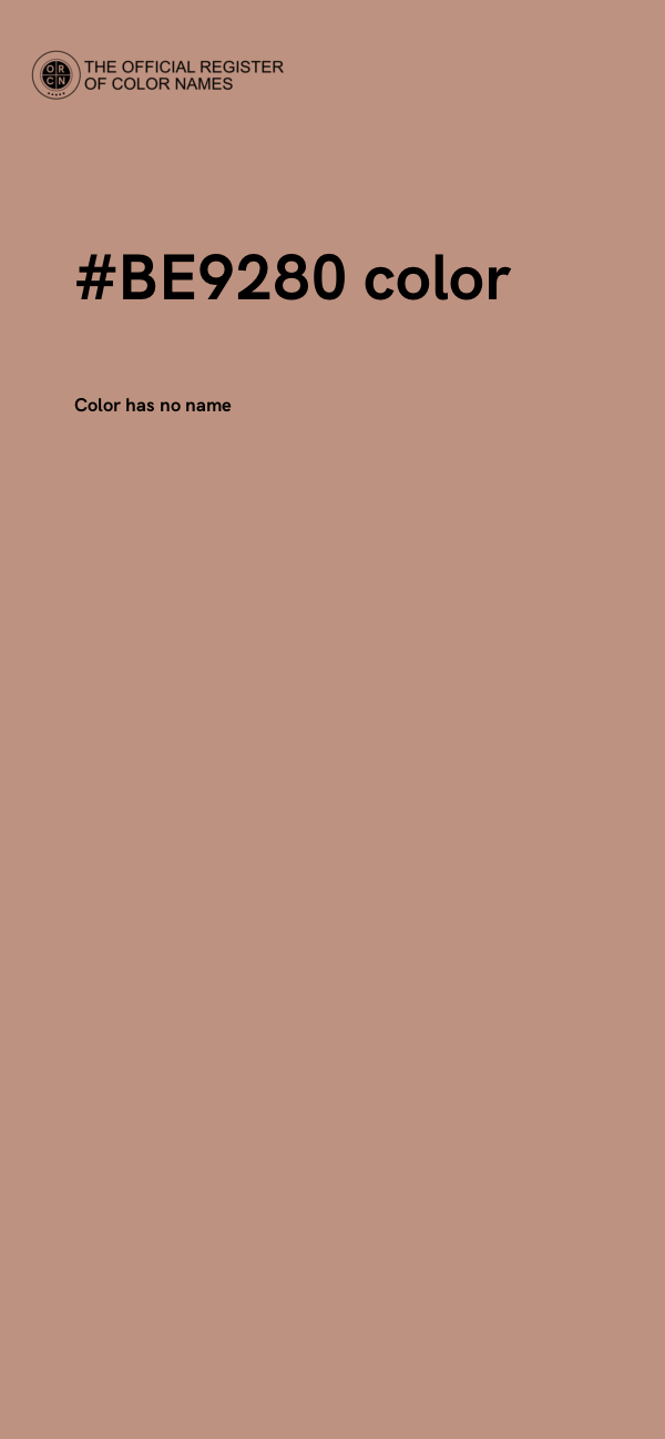 #BE9280 color image