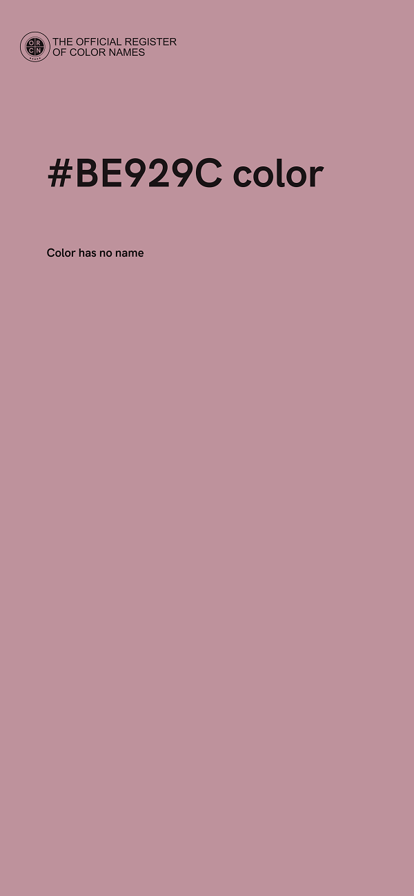 #BE929C color image