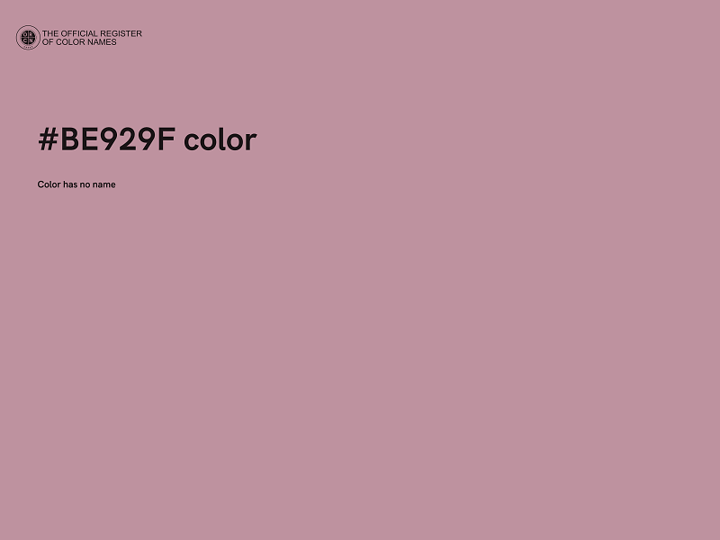 #BE929F color image