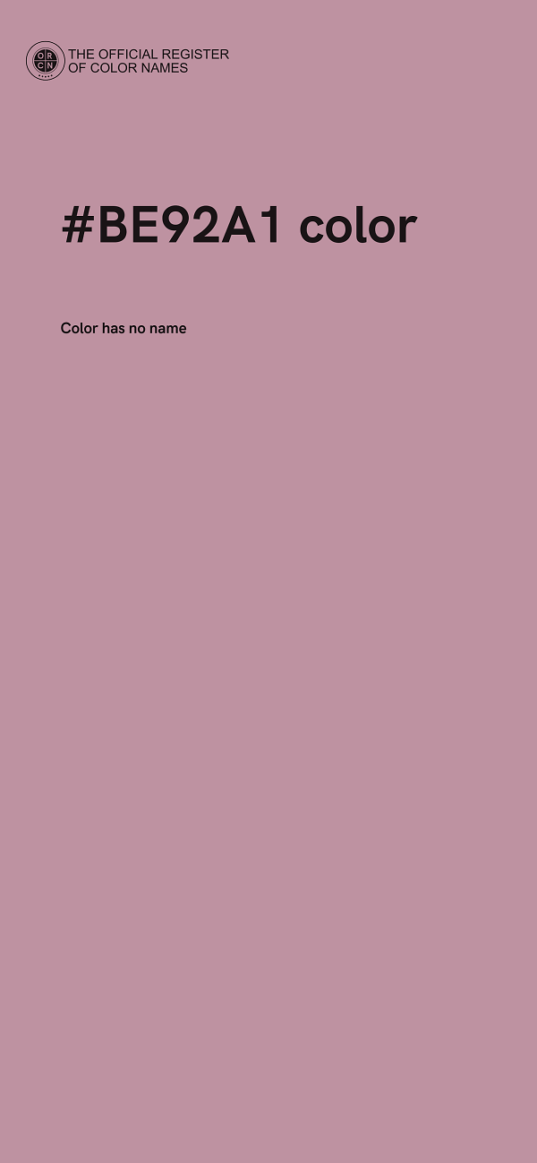 #BE92A1 color image