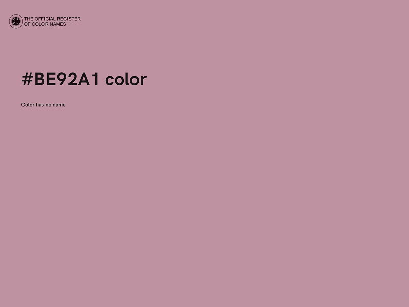 #BE92A1 color image