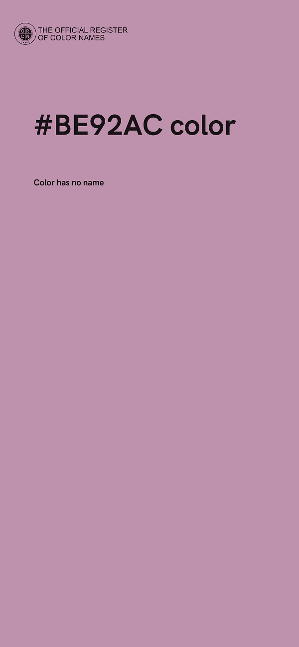 #BE92AC color image