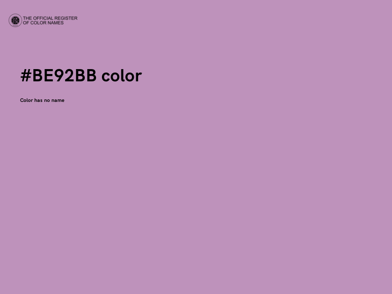 #BE92BB color image