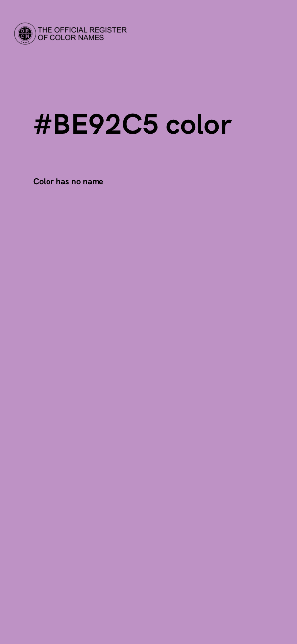 #BE92C5 color image
