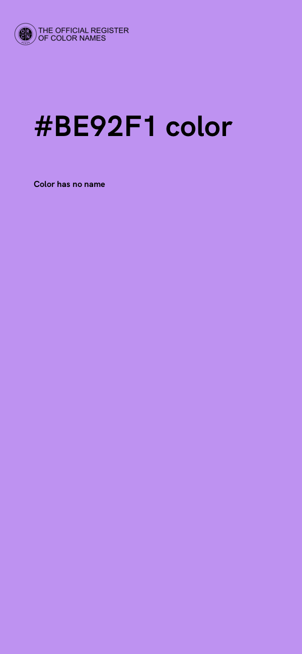 #BE92F1 color image