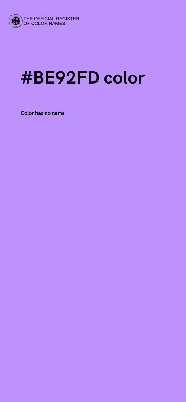#BE92FD color image