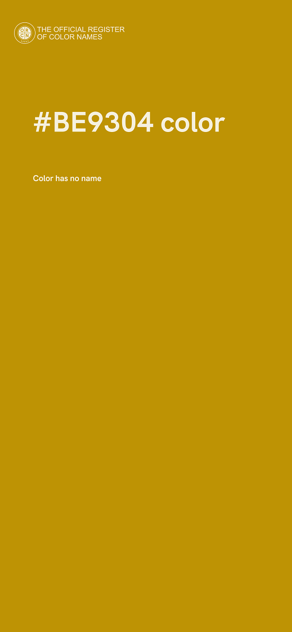 #BE9304 color image