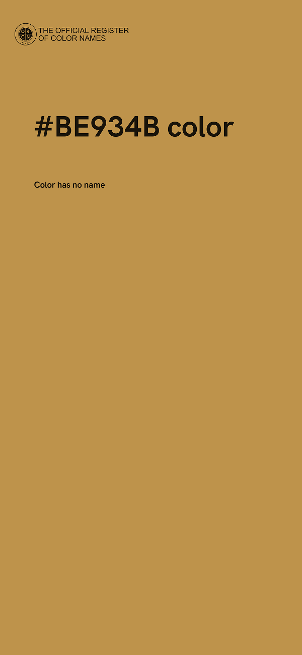 #BE934B color image