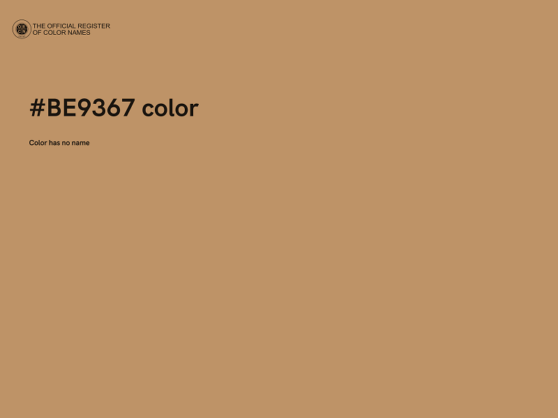 #BE9367 color image