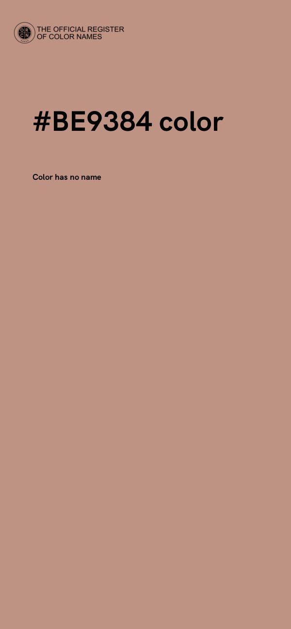 #BE9384 color image